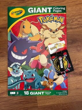 Crayola Giant Pokémon Coloring Pages & Pokemon Wallet